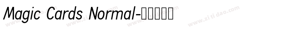 Magic Cards Normal字体转换